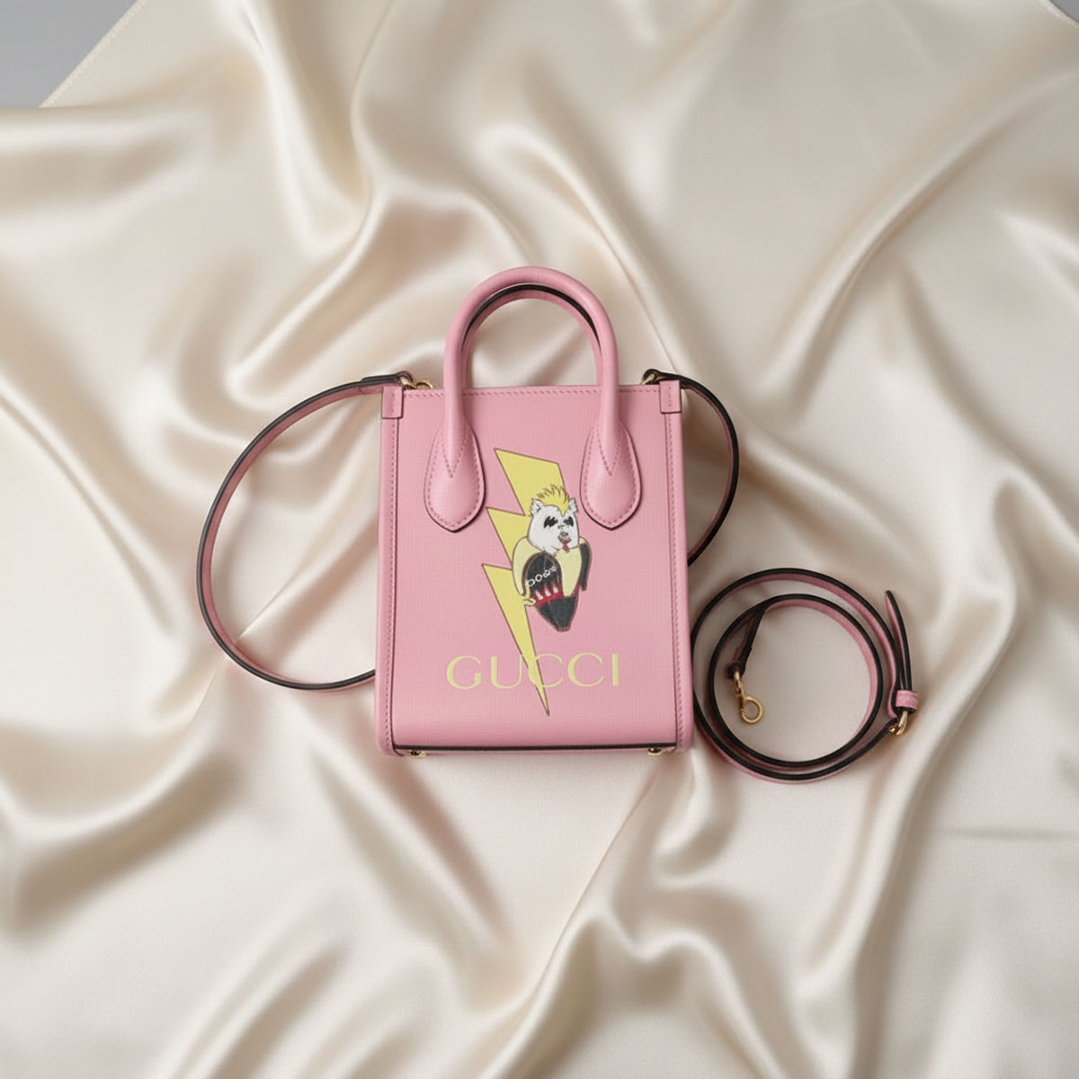 PRE-OWNED Gucci x Bananya · Leather Shoulder Bag