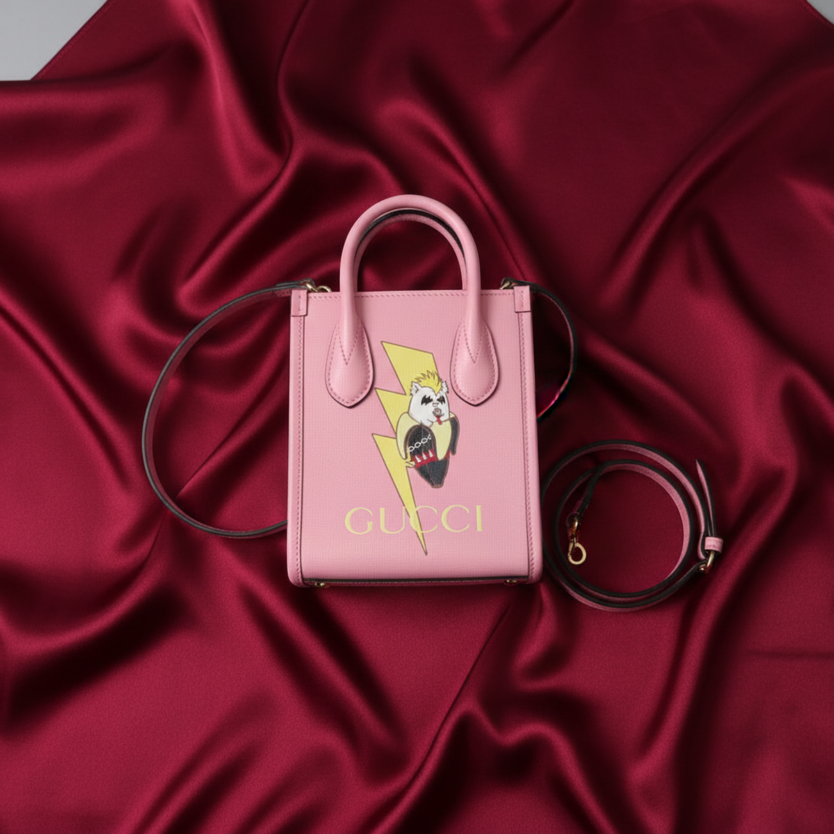 PRE-OWNED Gucci x Bananya · Leather Shoulder Bag