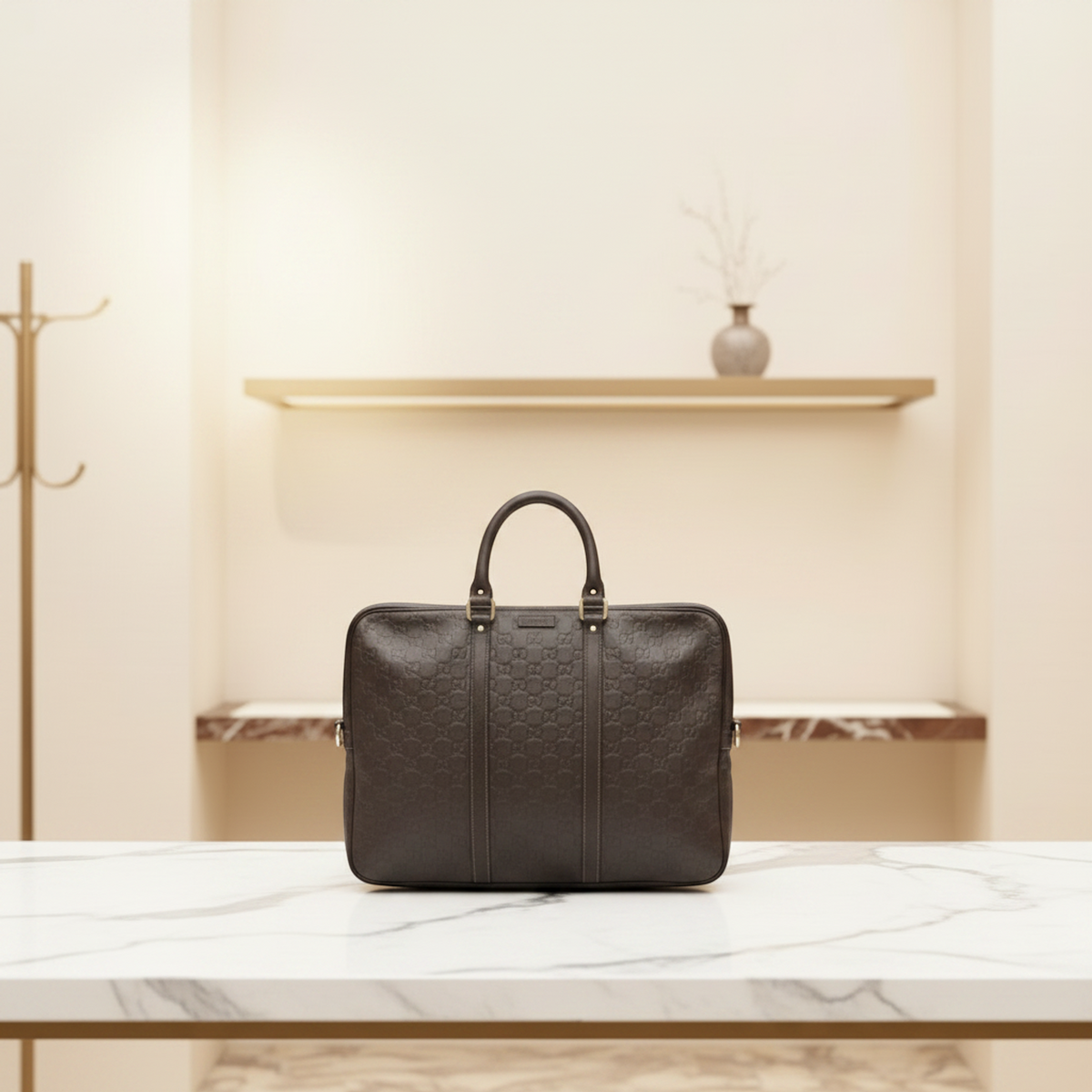 PRE-OWNED Gucci Guccissima · Briefcase