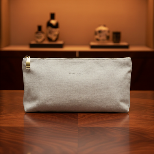 PRE-OWNED Bottega Veneta Canvas Pouch