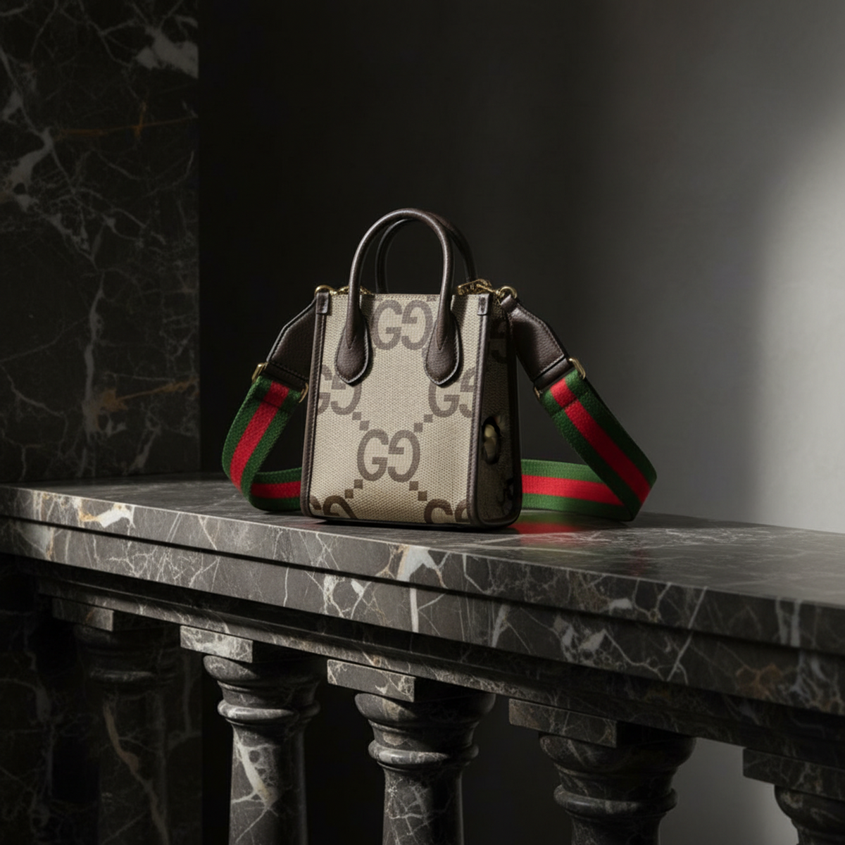 PRE-OWNED Gucci Jumbo GG Mini · Canvas