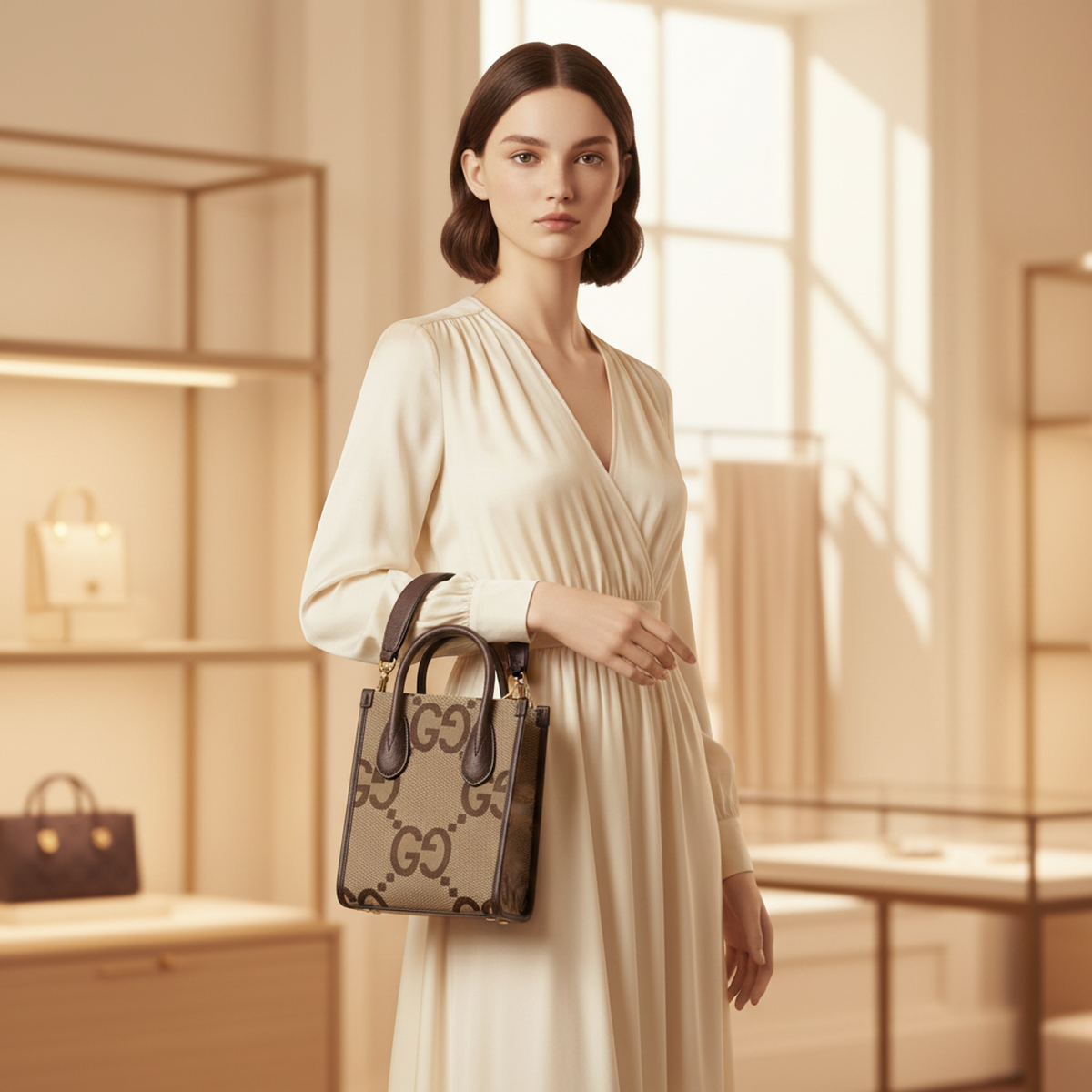 PRE-OWNED Gucci Jumbo GG Mini · Canvas