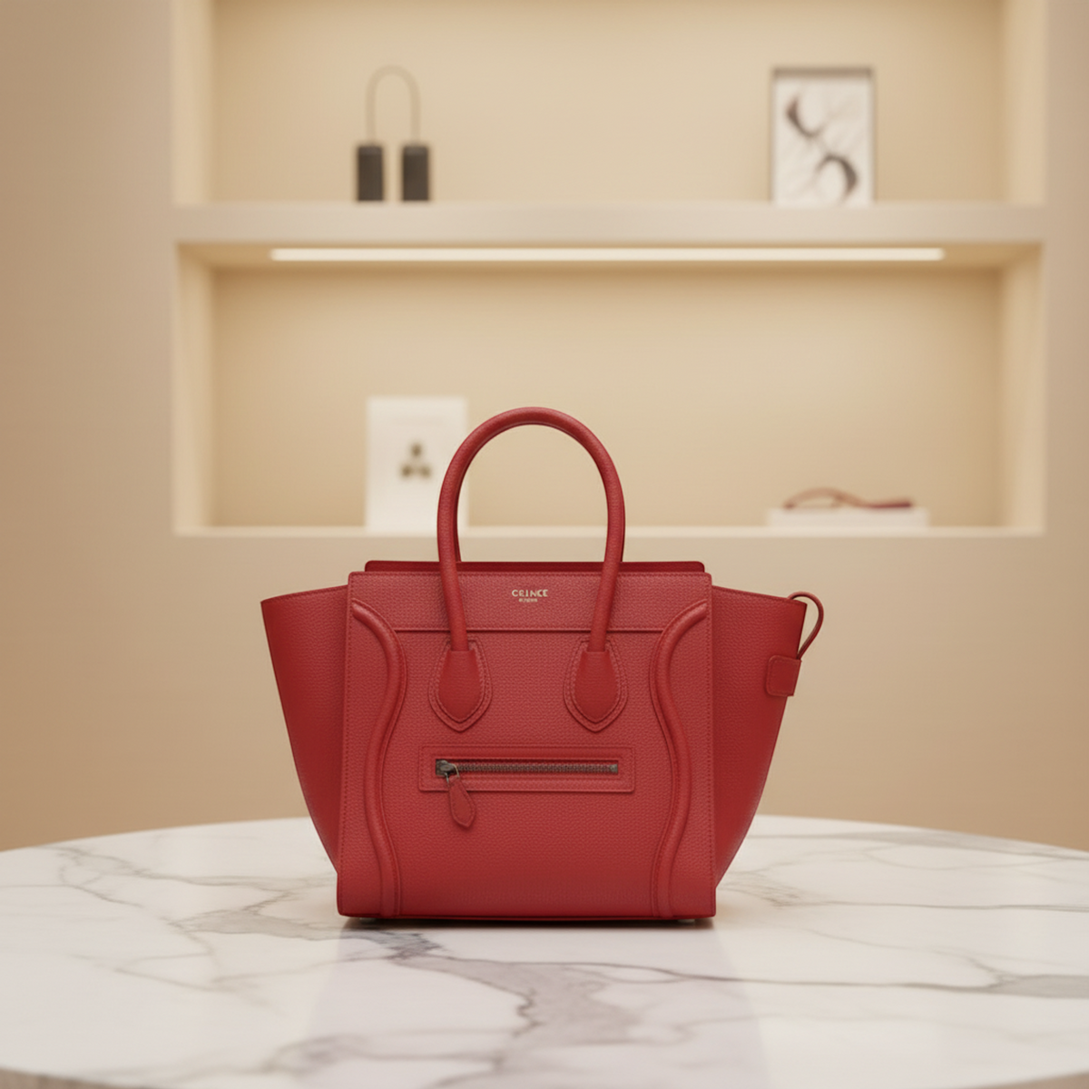 PRE-OWNED Celine Luggage Micro Shopper · Calfskin