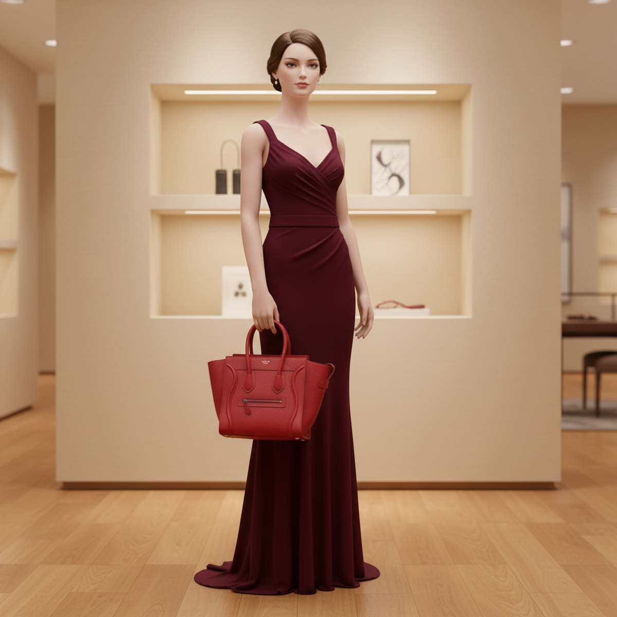 PRE-OWNED Celine Luggage Micro Shopper · Calfskin