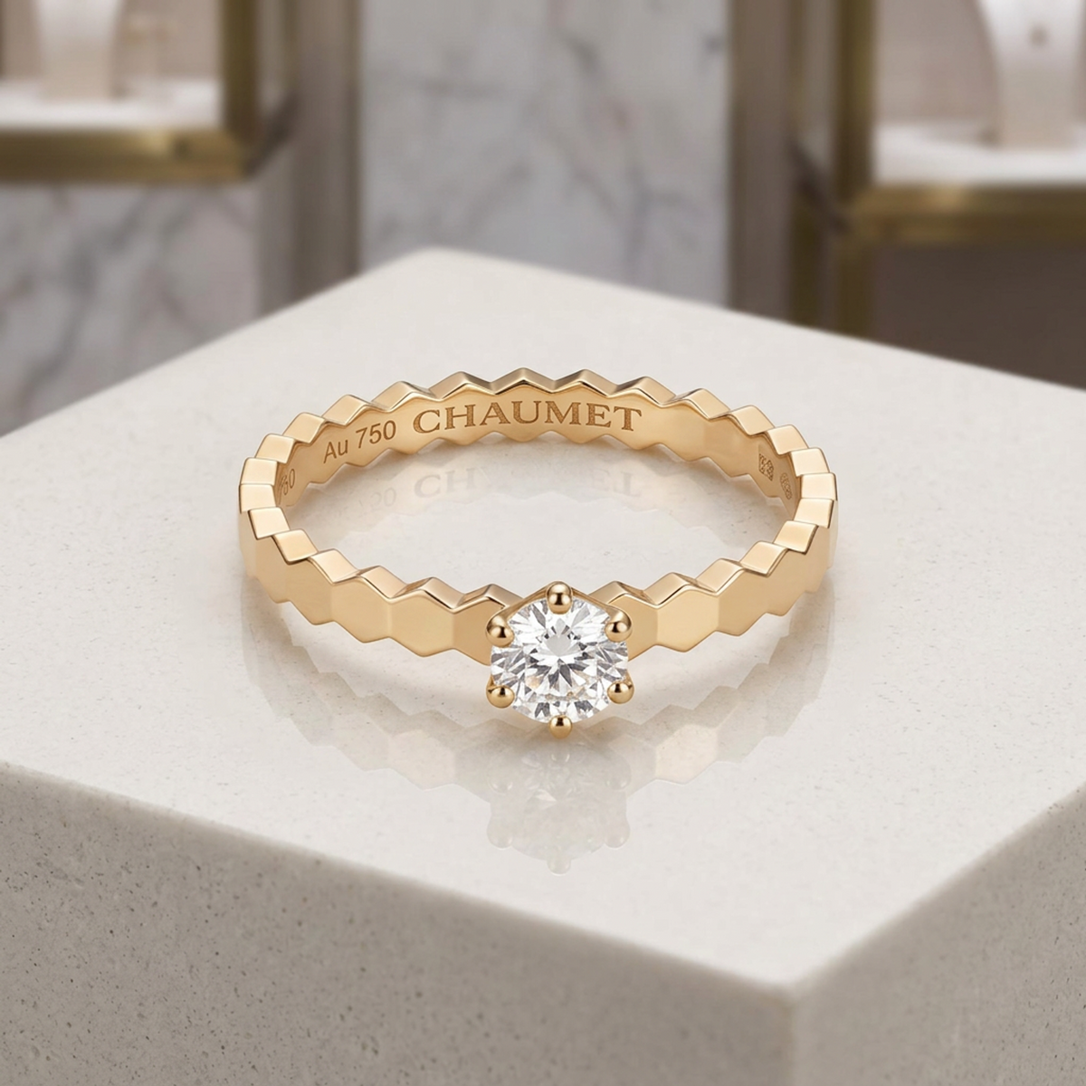 PRE-OWNED Chaumet Be My Love · Diamond · Rose Gold Size 6.25