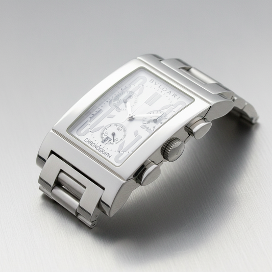 PRE-OWNED Bvlgari Rettangolo · Steel · Chronograph
