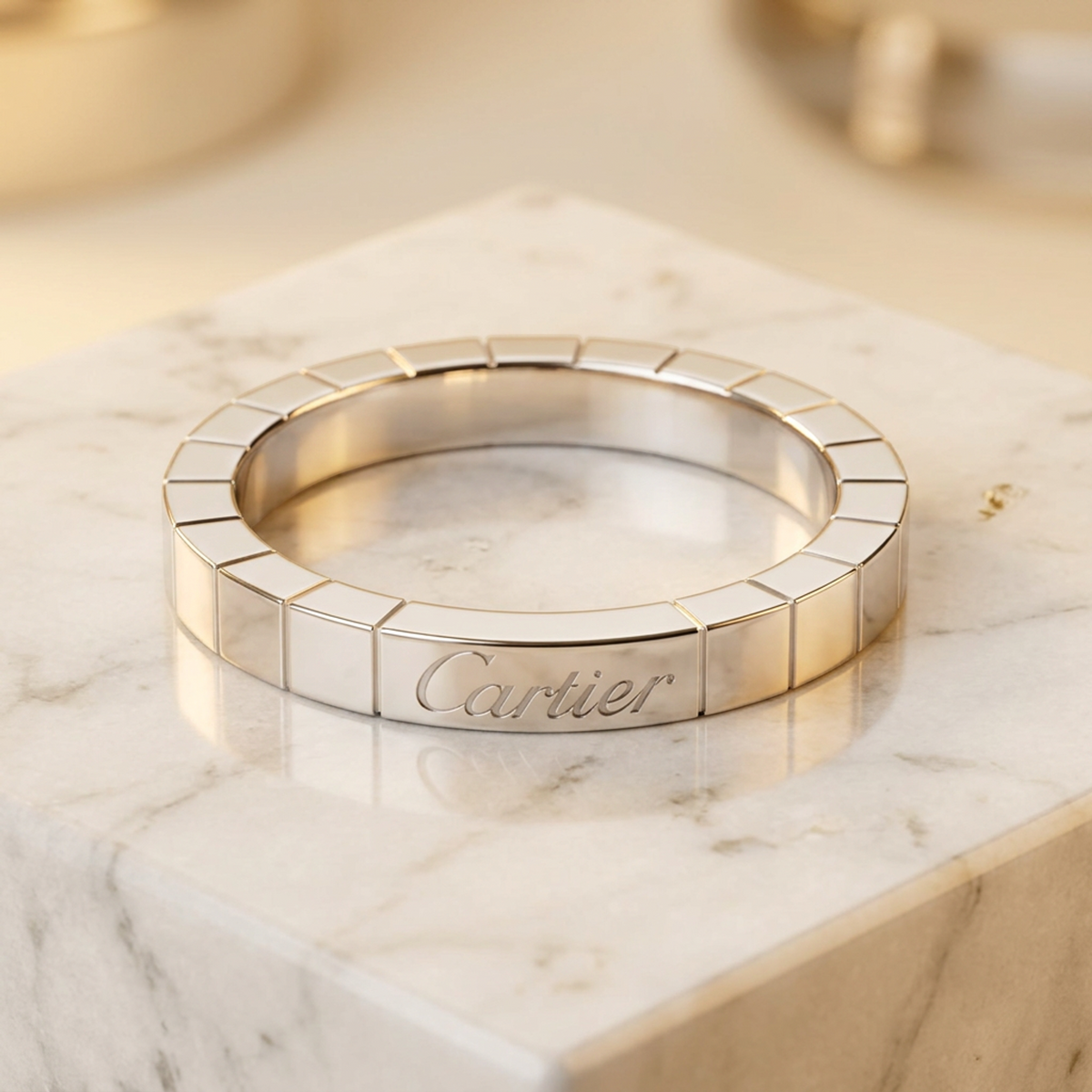 PRE-OWNED Cartier Lanieres · 18K White Gold