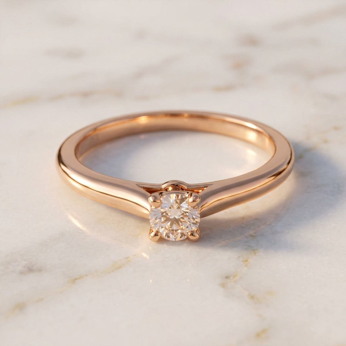 PRE-OWNED Cartier 1895 Solitaire · Rose Gold · Diamond
