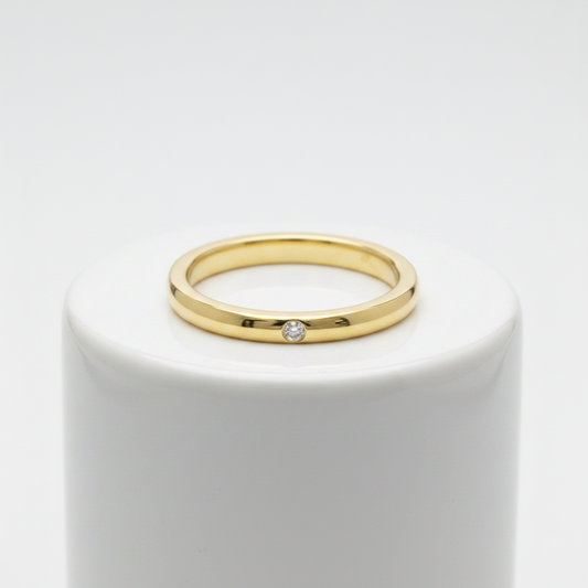 PRE-OWNED Tiffany Stacking Band · 18K Yellow Gold · Diamond