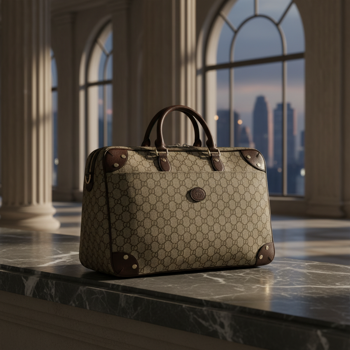 PRE-OWNED Gucci Interlocking · GG Supreme · Backpack