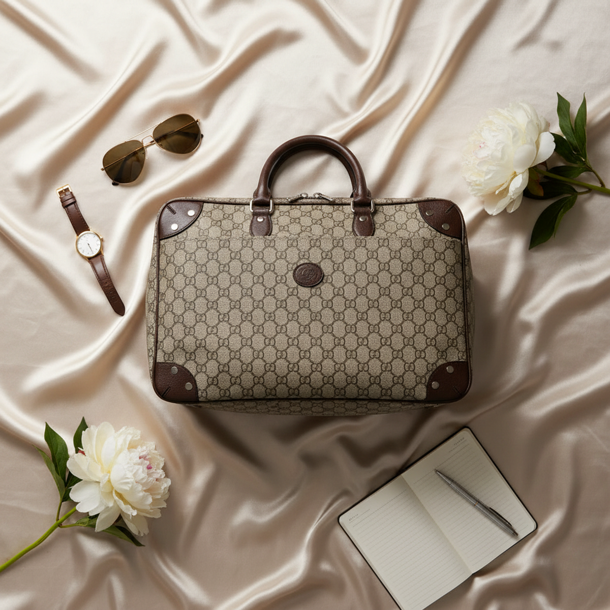 PRE-OWNED Gucci Interlocking · GG Supreme · Backpack
