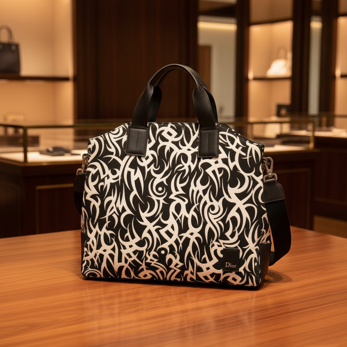 PRE-OWNED Dior Homme Tribal Motifs · Nylon & Leather