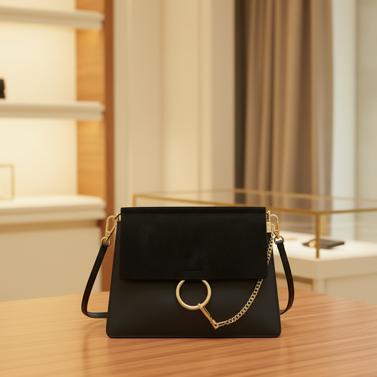 PRE-OWNED Chloé Faye Medium · Suede & Leather