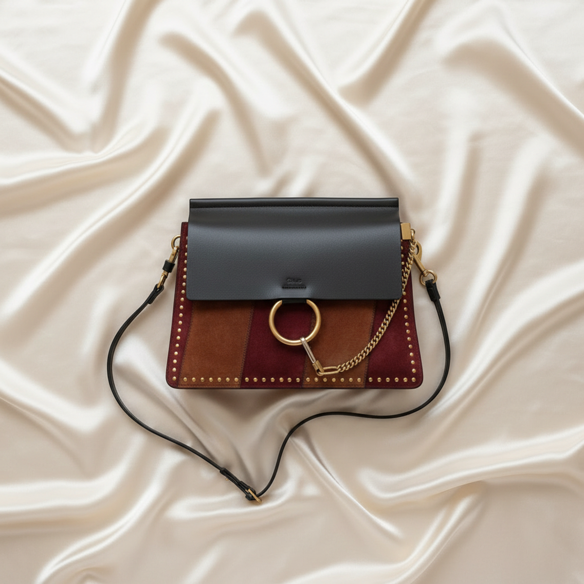 PRE-OWNED Chloé Faye Medium · Suede & Leather