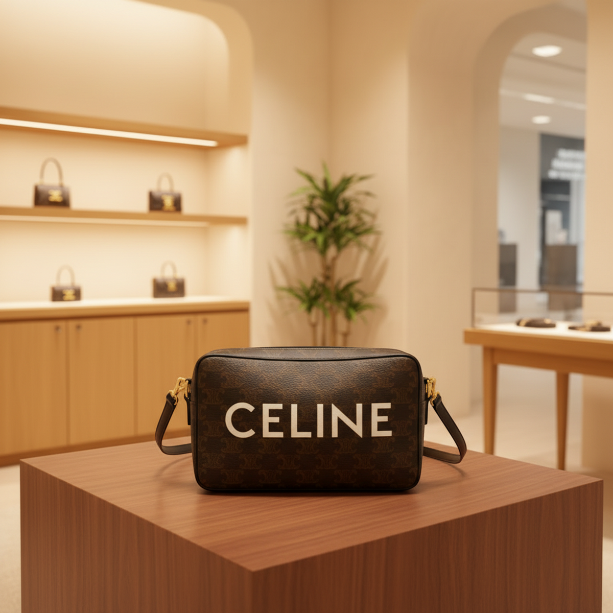 PRE-OWNED Celine Triomphe Horizontal · Coated Canvas