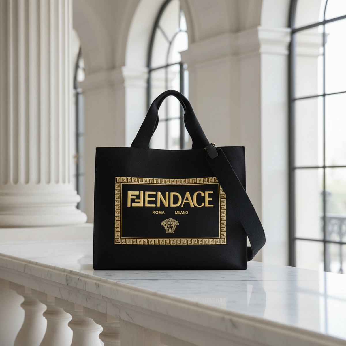 PRE-OWNED Fendi x Versace Fendace · Canvas Tote
