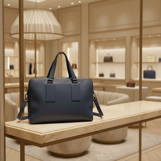 PRE-OWNED Bottega Veneta Intrecciato · Leather Briefcase