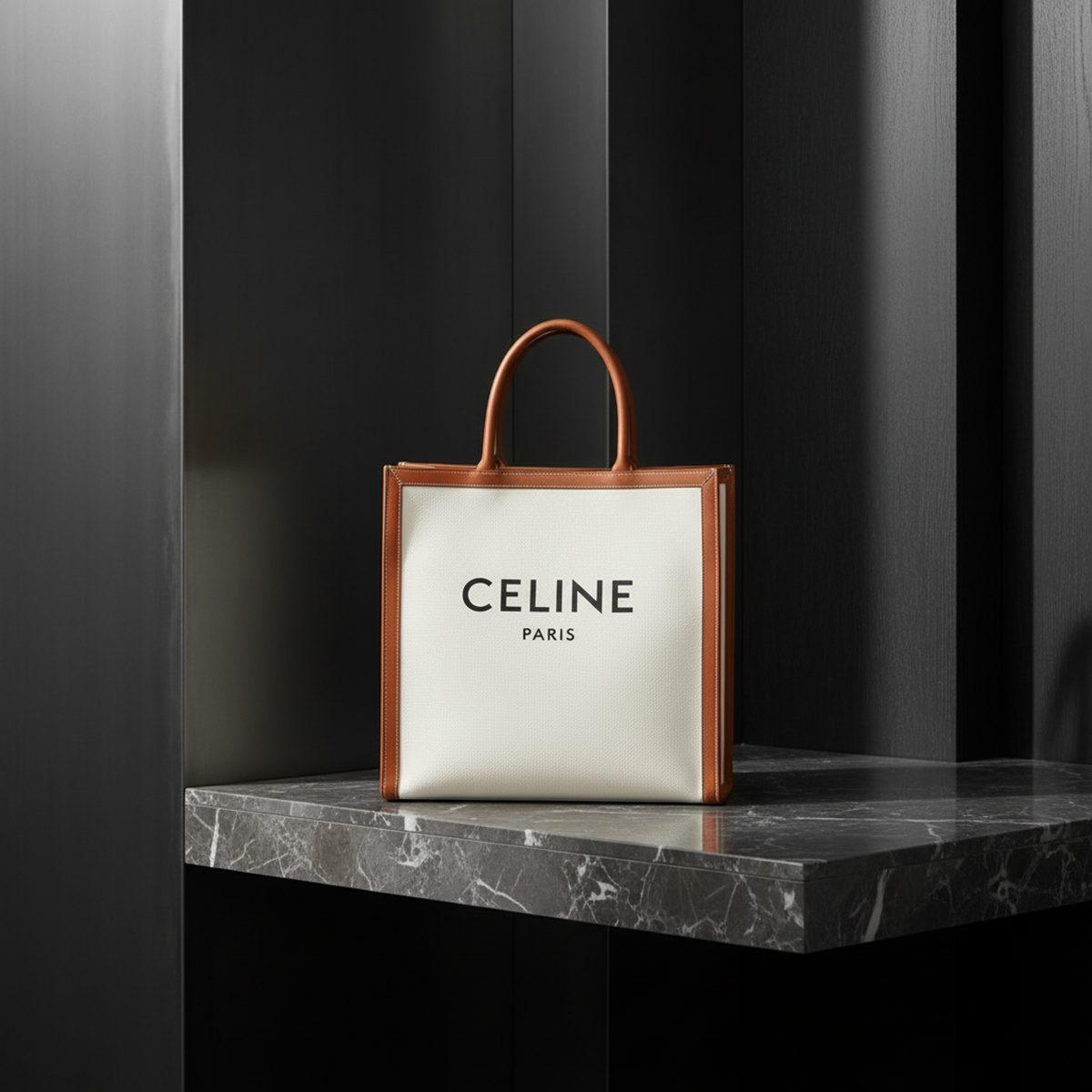 PRE-OWNED Celine Vertical Cabas Large · Canvas