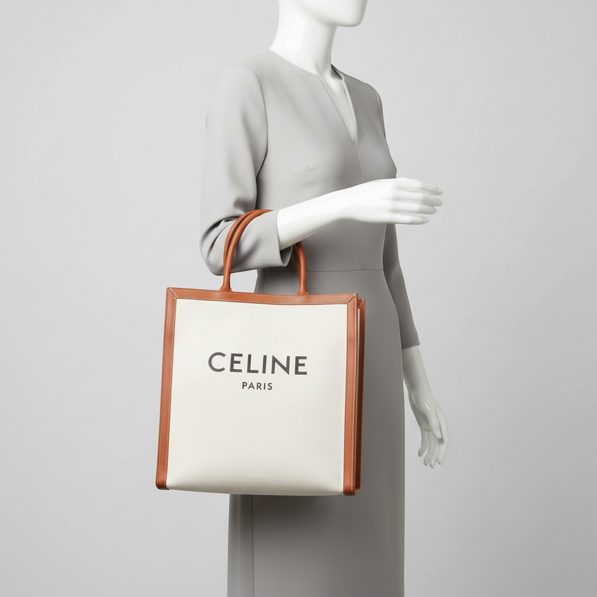 PRE-OWNED Celine Vertical Cabas Large · Canvas