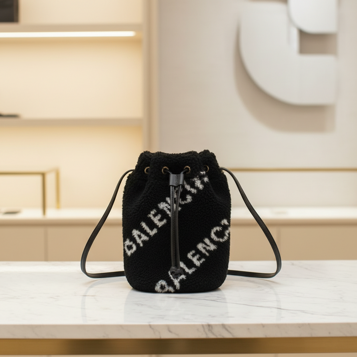 PRE-OWNED Balenciaga Everyday Phone Holder · Faux Fur
