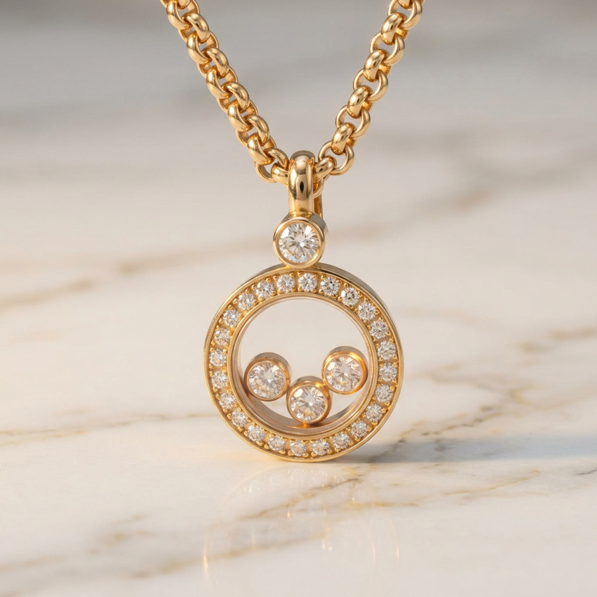PRE-OWNED Chopard Happy Diamonds · Rose Gold