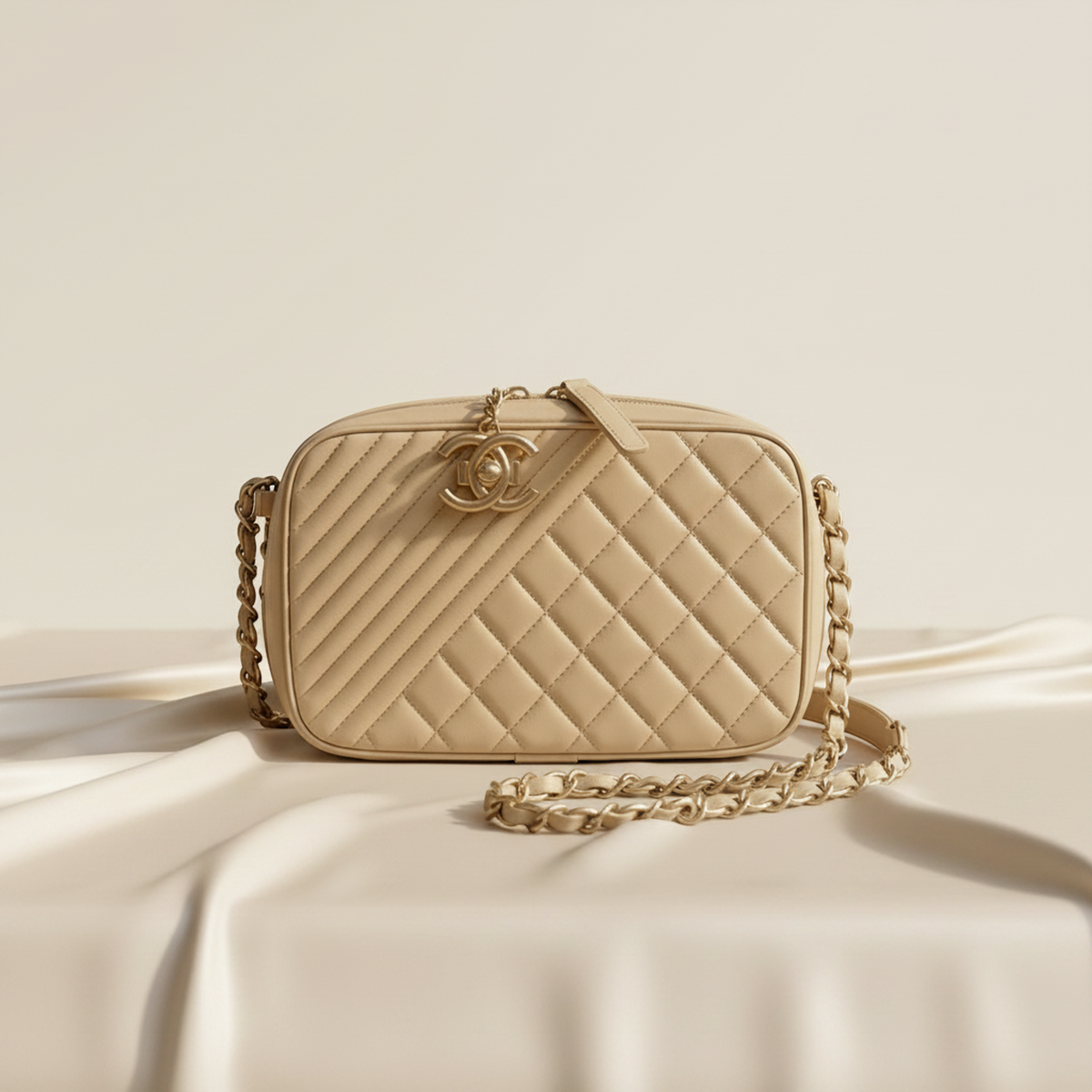 PRE-OWNED Chanel Cocoboy Camera Bag · Lambskin