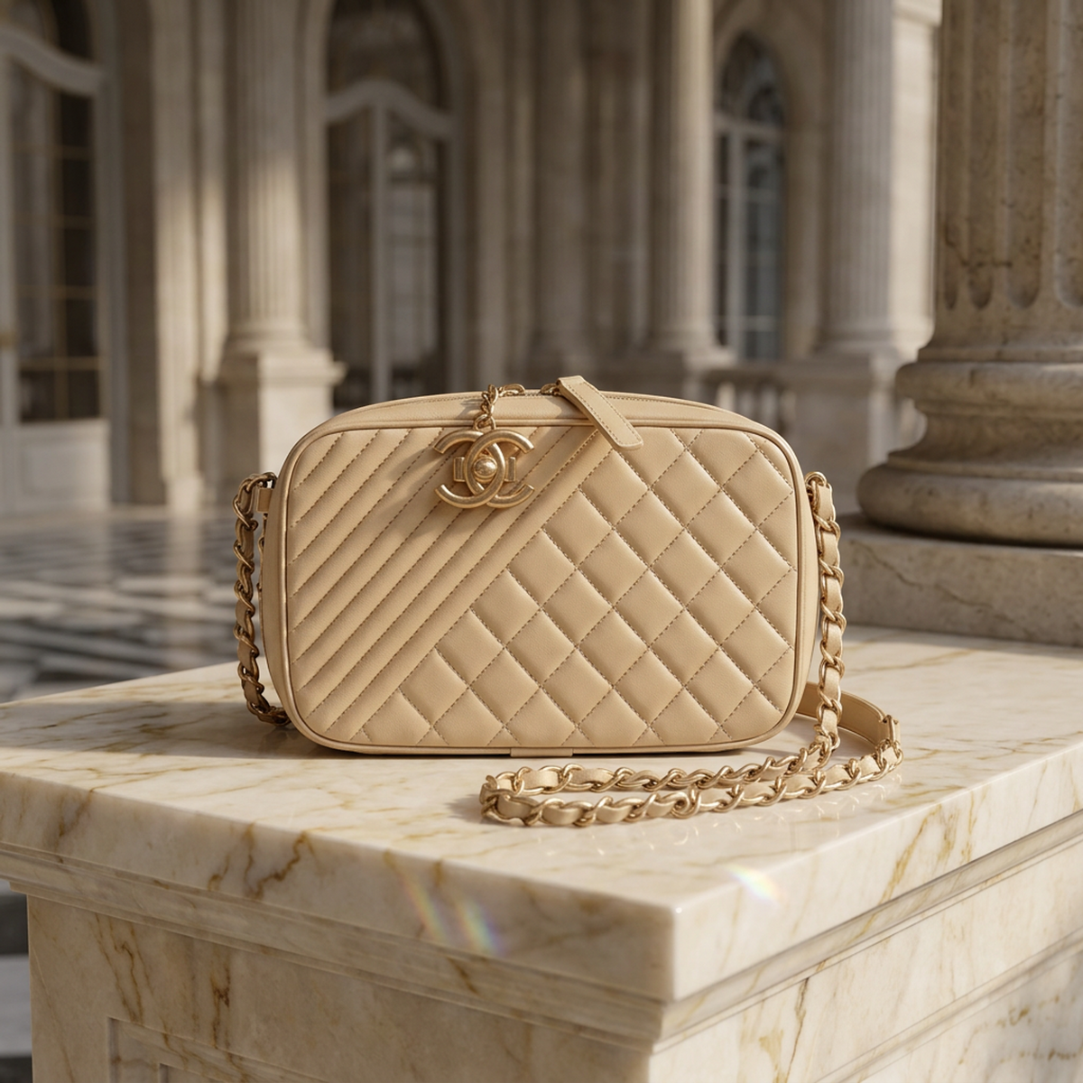 PRE-OWNED Chanel Cocoboy Camera Bag · Lambskin