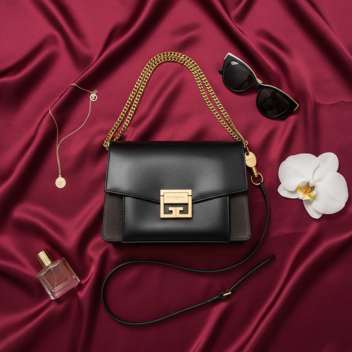 PRE-OWNED Givenchy GV3 Small · Goatskin & Suede