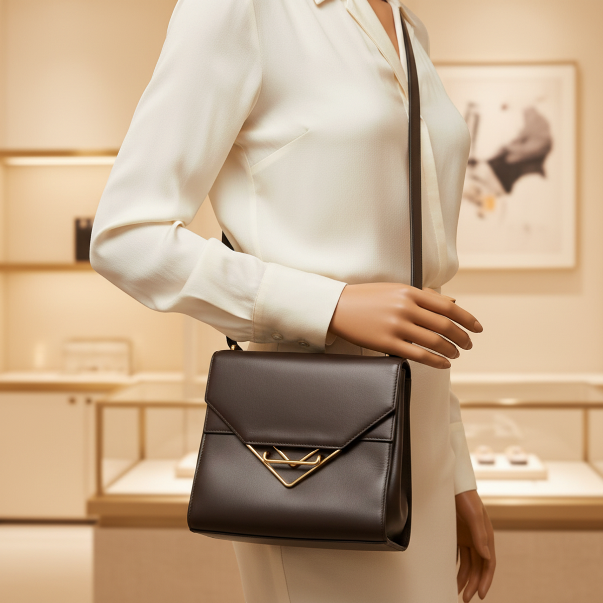 PRE-OWNED Bottega Veneta The Clip · Leather