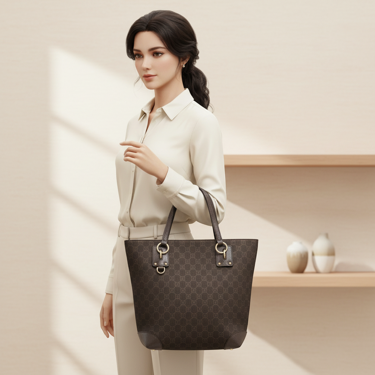 PRE-OWNED Gucci GG Canvas · Tote