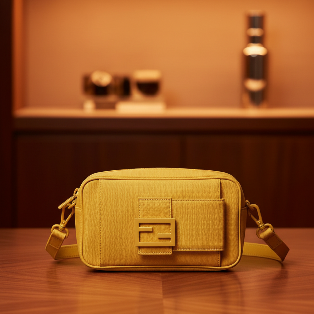 PRE-OWNED Fendi Baguette · Phone Pouch · Nylon