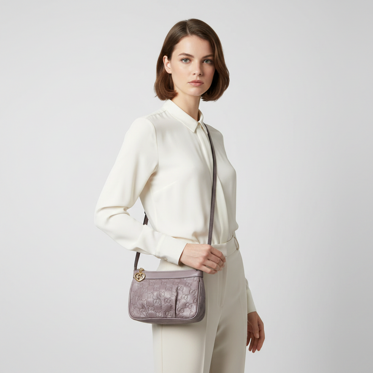 PRE-OWNED Gucci Guccissima · Leather Shoulder Bag