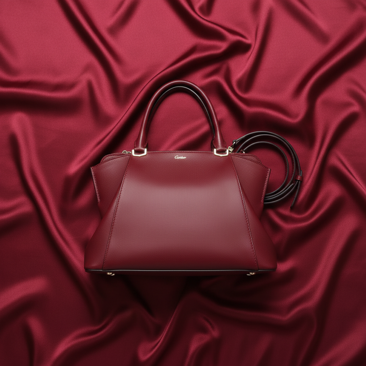 PRE-OWNED Cartier C de Cartier · Leather Shoulder Bag