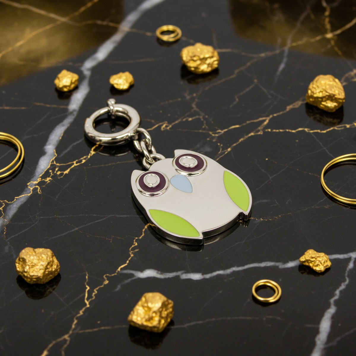 PRE-OWNED Gucci Owl Charm · Sterling Silver