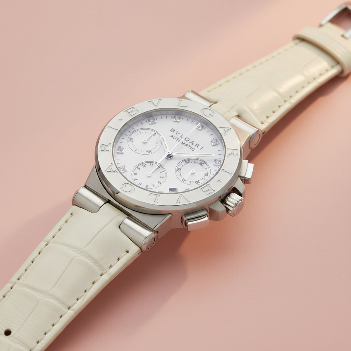 PRE-OWNED Bvlgari Diagono · Diamond · MOP · Automatic