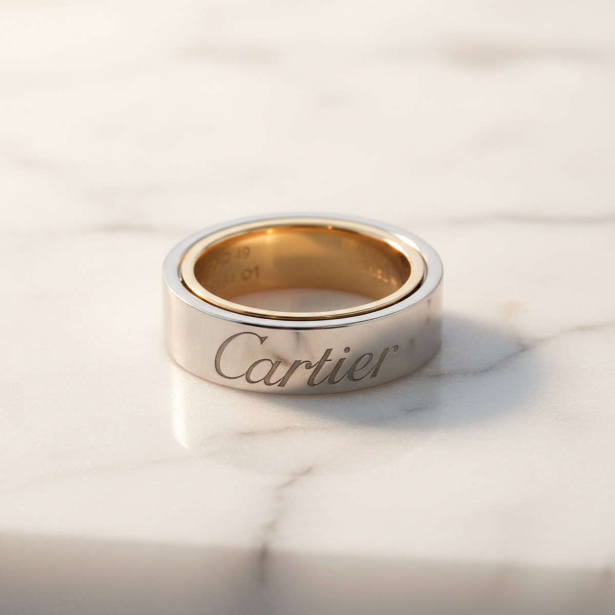 PRE-OWNED Cartier Secret Love · Rose & White Gold Size 4.75