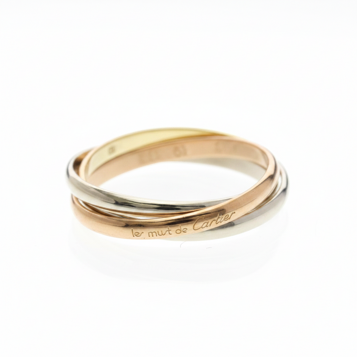 PRE-OWNED Cartier Trinity · Tri-Gold Size 6.25