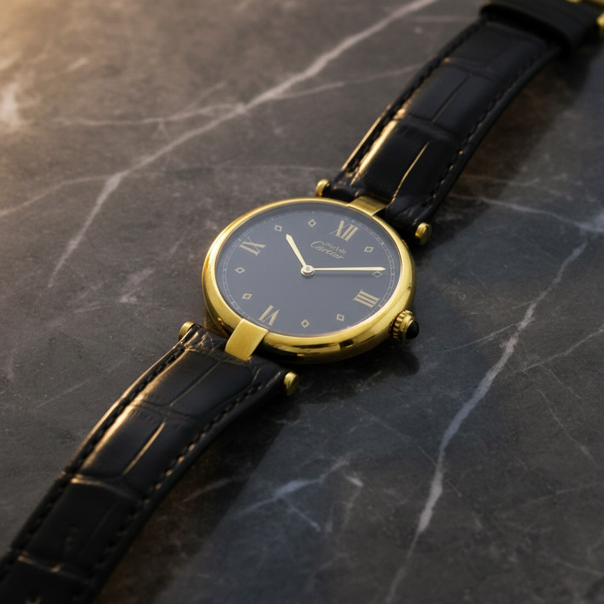 PRE-OWNED Cartier Must Vendome · Gold Plated · Quartz