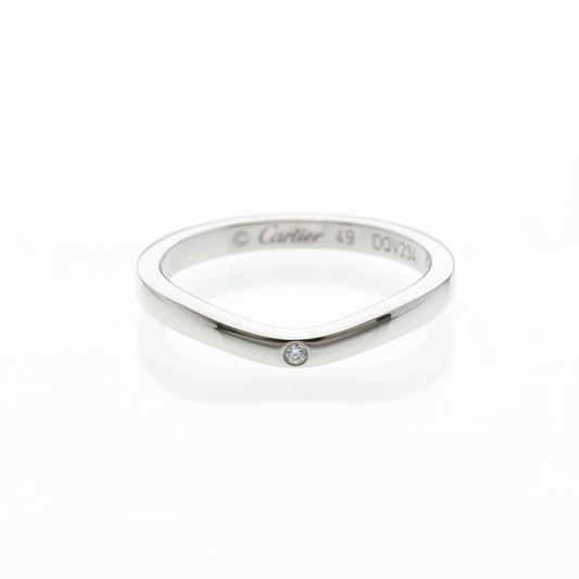 PRE-OWNED Cartier Ballerina · Platinum · Three Diamonds