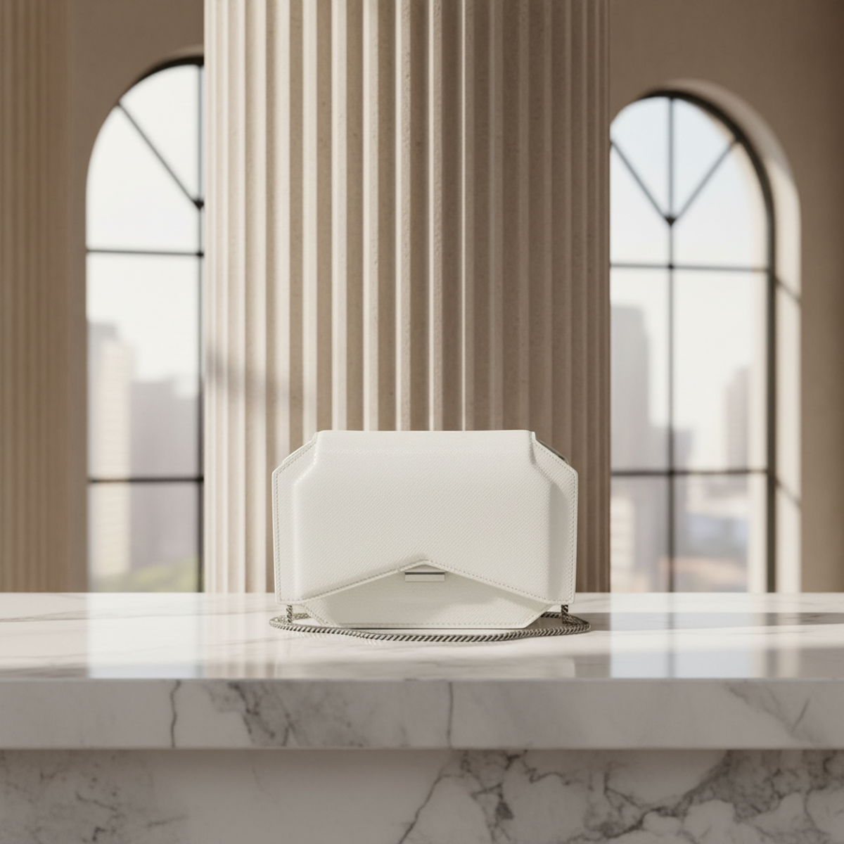 PRE-OWNED Givenchy Bow Cut · Ivory Leather