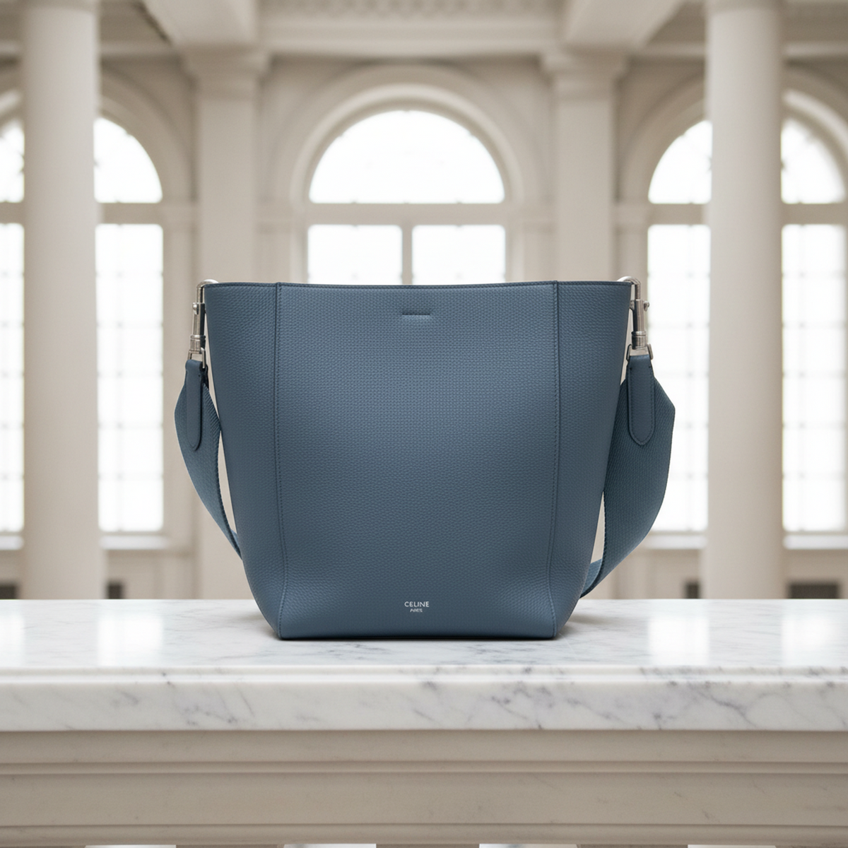 PRE-OWNED Celine Sangle Small Bucket · Leather