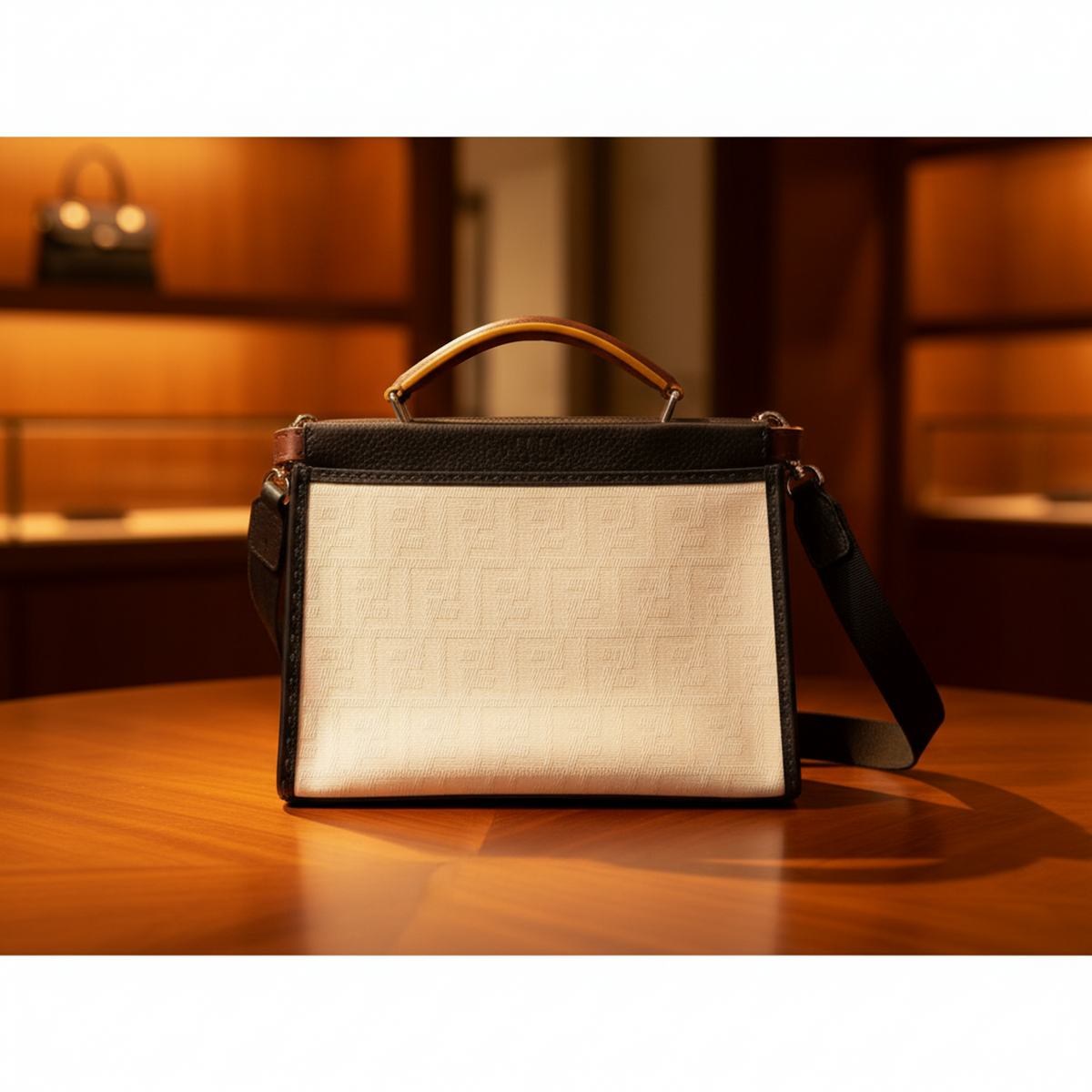 PRE-OWNED Fendi Selleria Peekaboo · Canvas & Leather