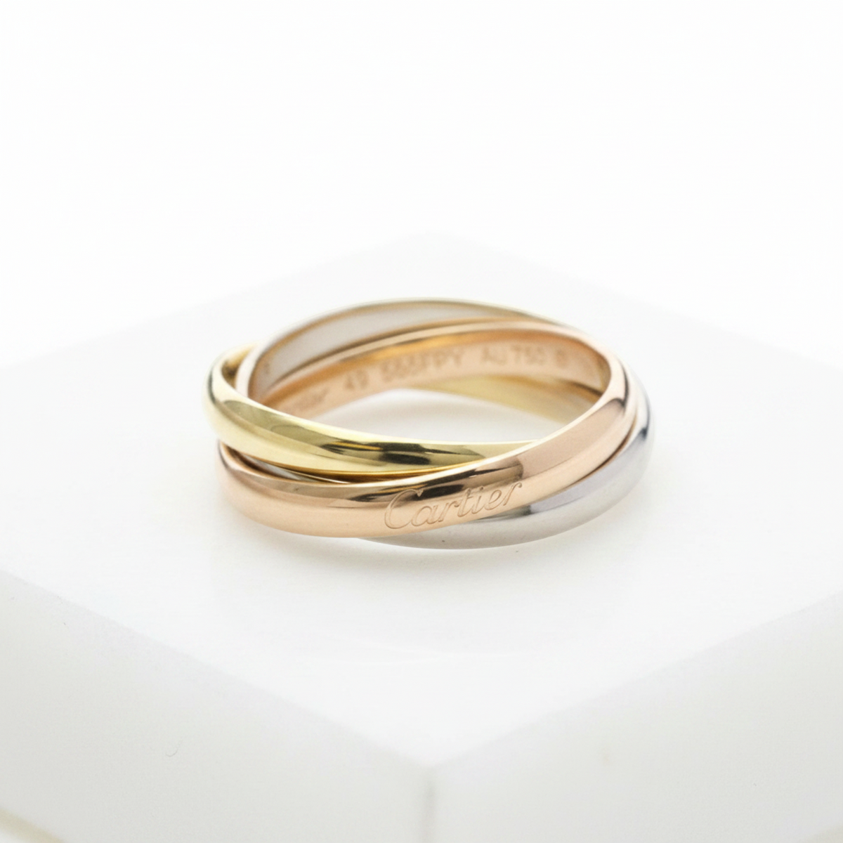 PRE-OWNED Cartier Trinity · Tri-Gold Size 7.5