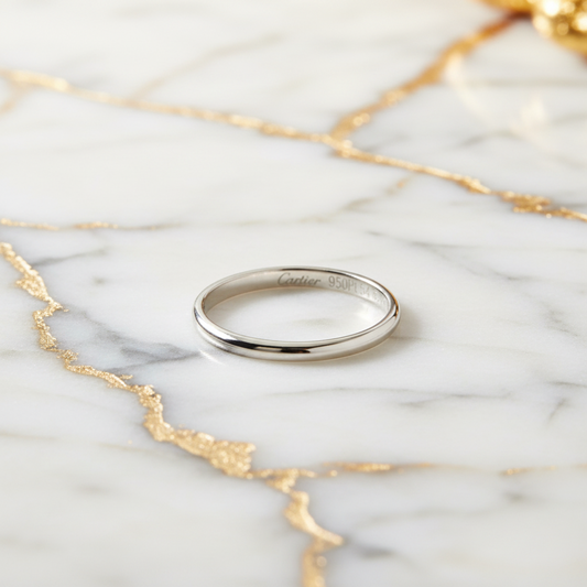 PRE-OWNED Cartier 1895 Wedding Band · Platinum