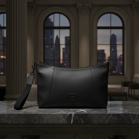 PRE-OWNED Balenciaga Hourglass · Leather Clutch