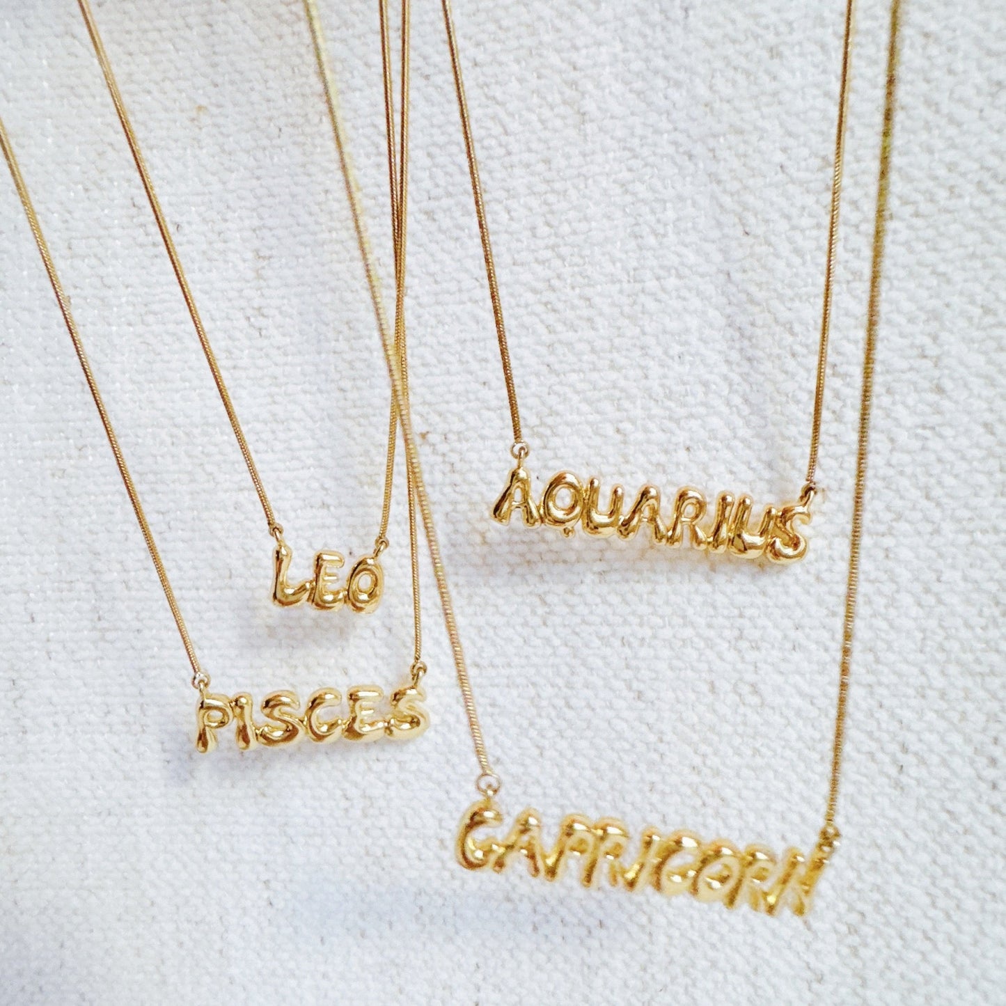 Balloon Letter Zodiac Necklace