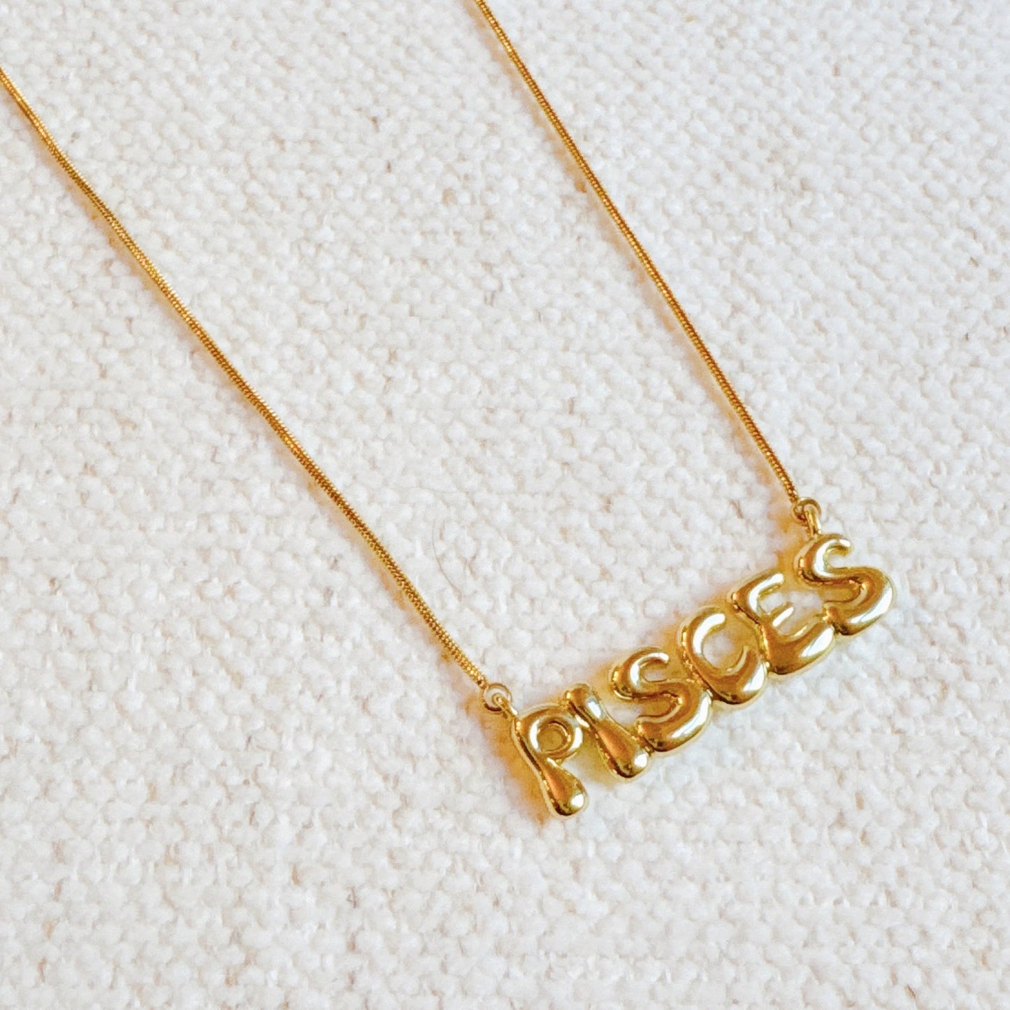 Balloon Letter Zodiac Necklace