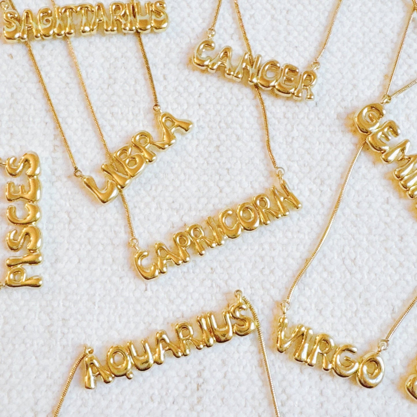 Balloon Letter Zodiac Necklace