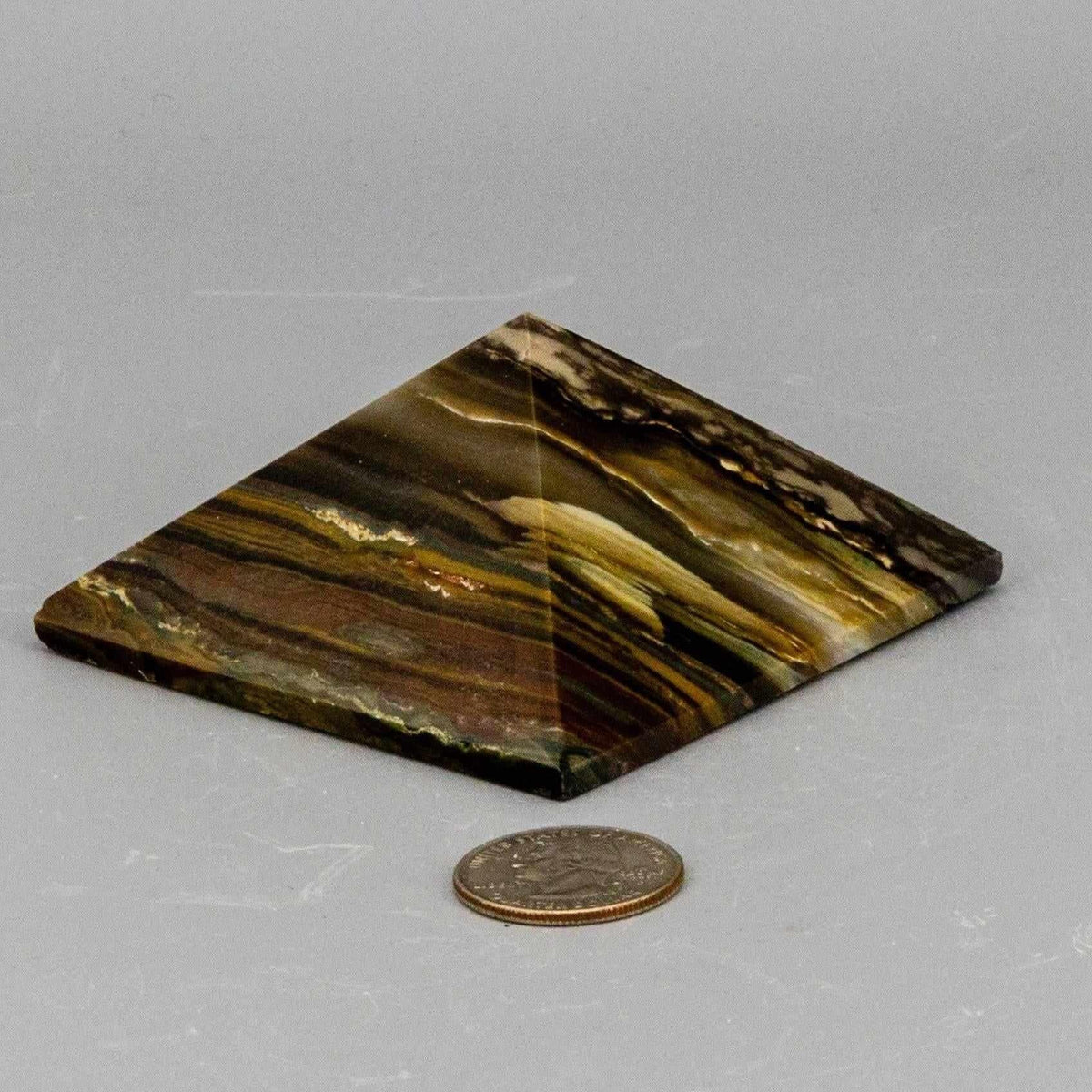 Banded Agate Crystal Pyramid Polished Natural Stone