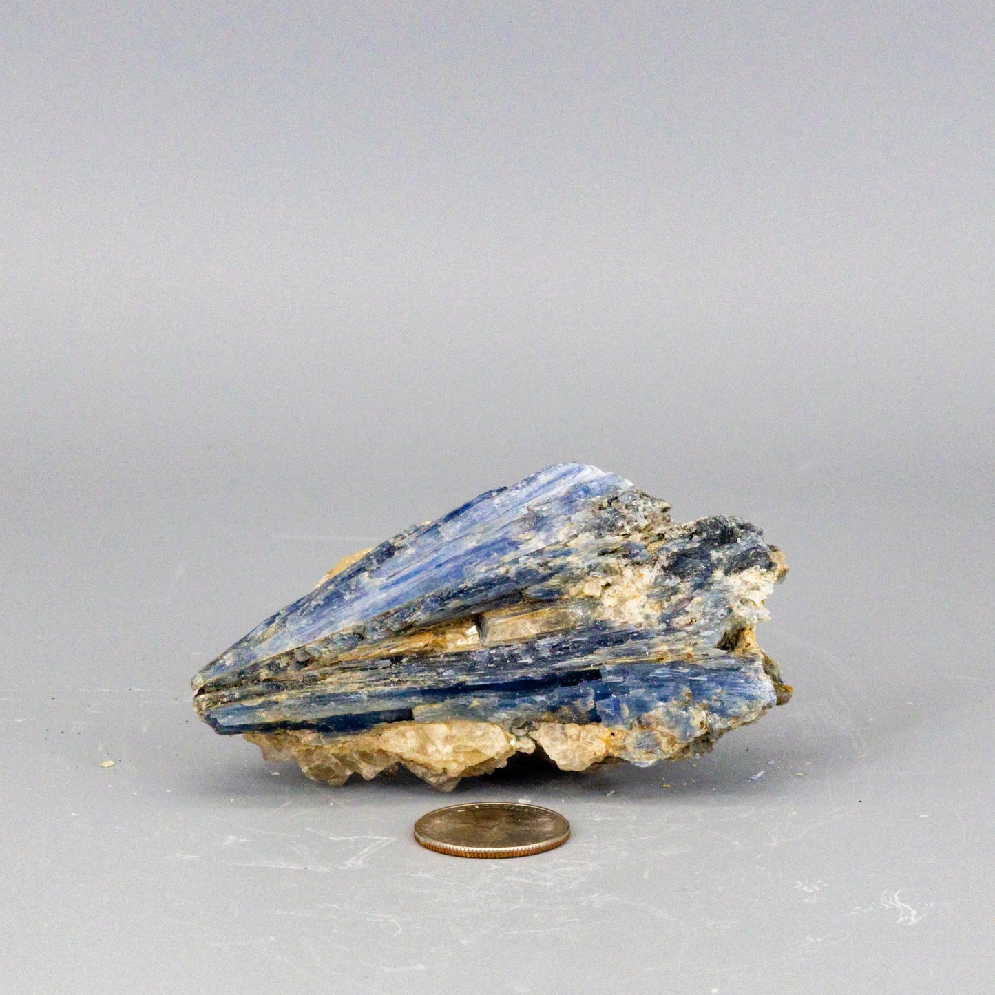 Beautiful Blue Kyanite Blades In Quartz Clusters